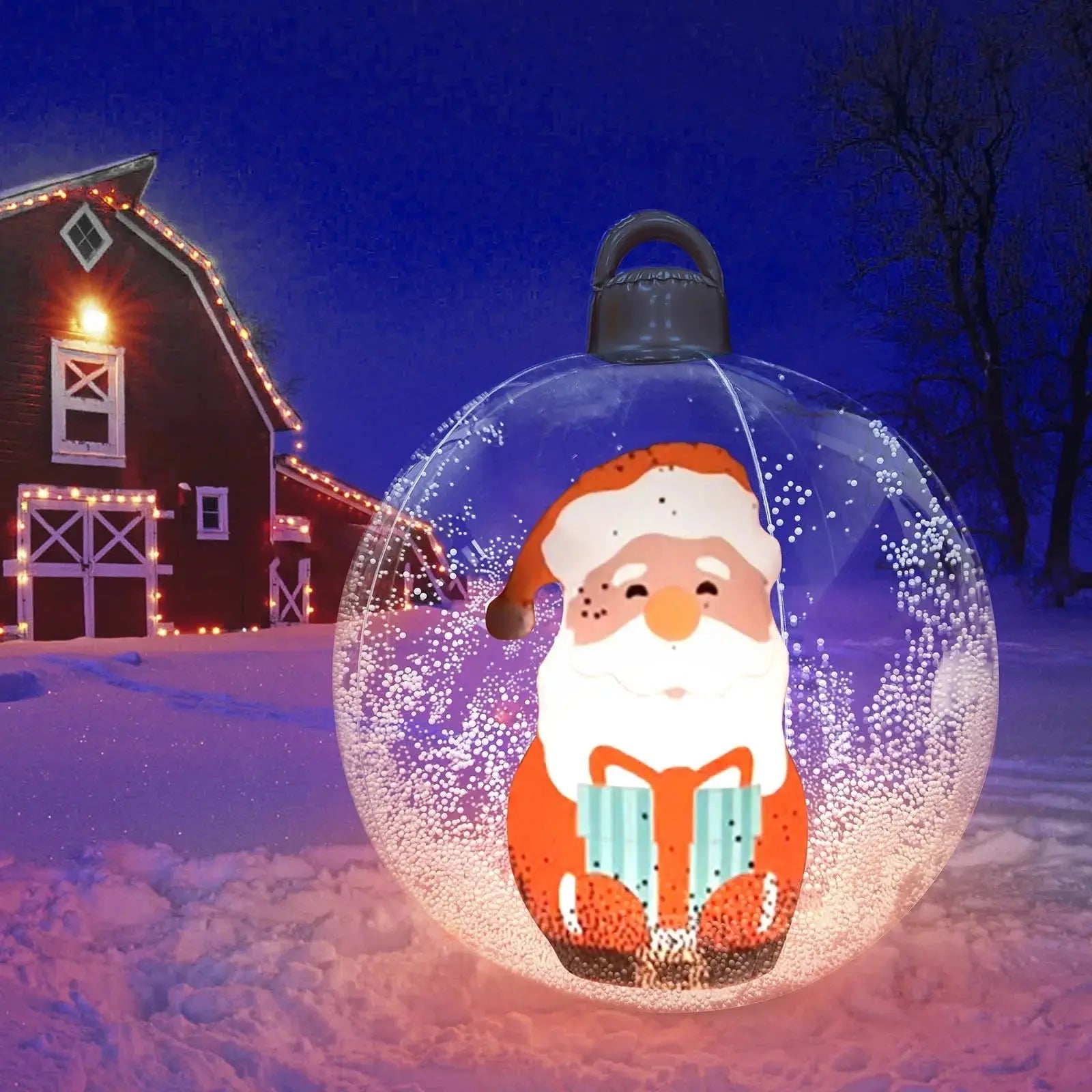 Inflatable Holiday Ball with Light — Operated via Remote Control